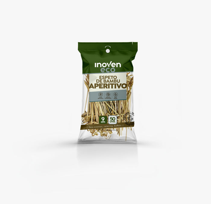 Espeto de Bambu Para Aperitivo 9 cm 50un  - Inoven