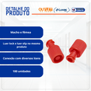 Tampa Vedante Estéril Macho/Fêmea Lock/Slip 100un - Medix