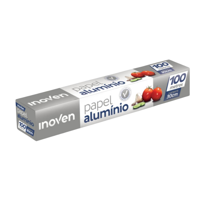 Papel Alumínio Rolo 30cm x 100m - Inoven