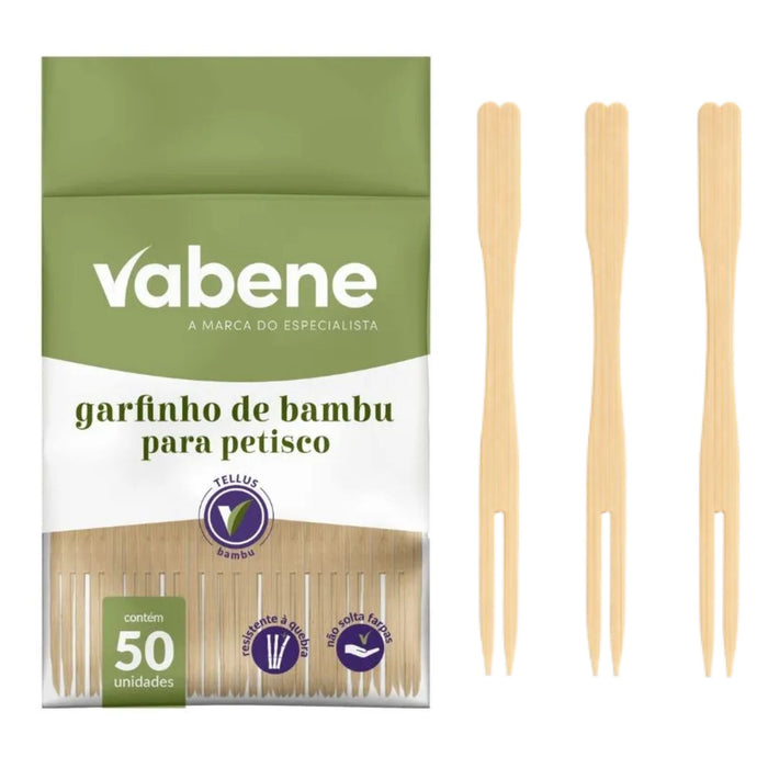 Garfo de Madeira 50un - Vabene