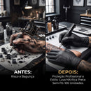Luva para Tatuador Nitrílica Preta Sem Pó 100 Unidades