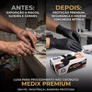 Luva de Procedimento Nitrílica Preta Sem Pó 100un - Medix