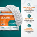 Touca Descartável TNT Com Elastico Branca 100un - Soft Aid