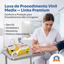 Luva de Procedimento Vinil Sem Pó 100un - Medix