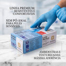 Luva de Procedimento Nitrílica Azul Sem Pó 100un - Descarpack